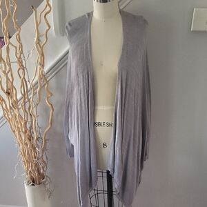 Women's Open Front Gray Sweater